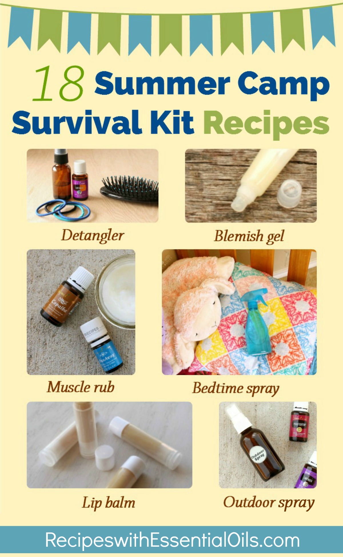 18 recetas de kits de supervivencia para campamentos de verano de RecipeswithEssentialOils.com